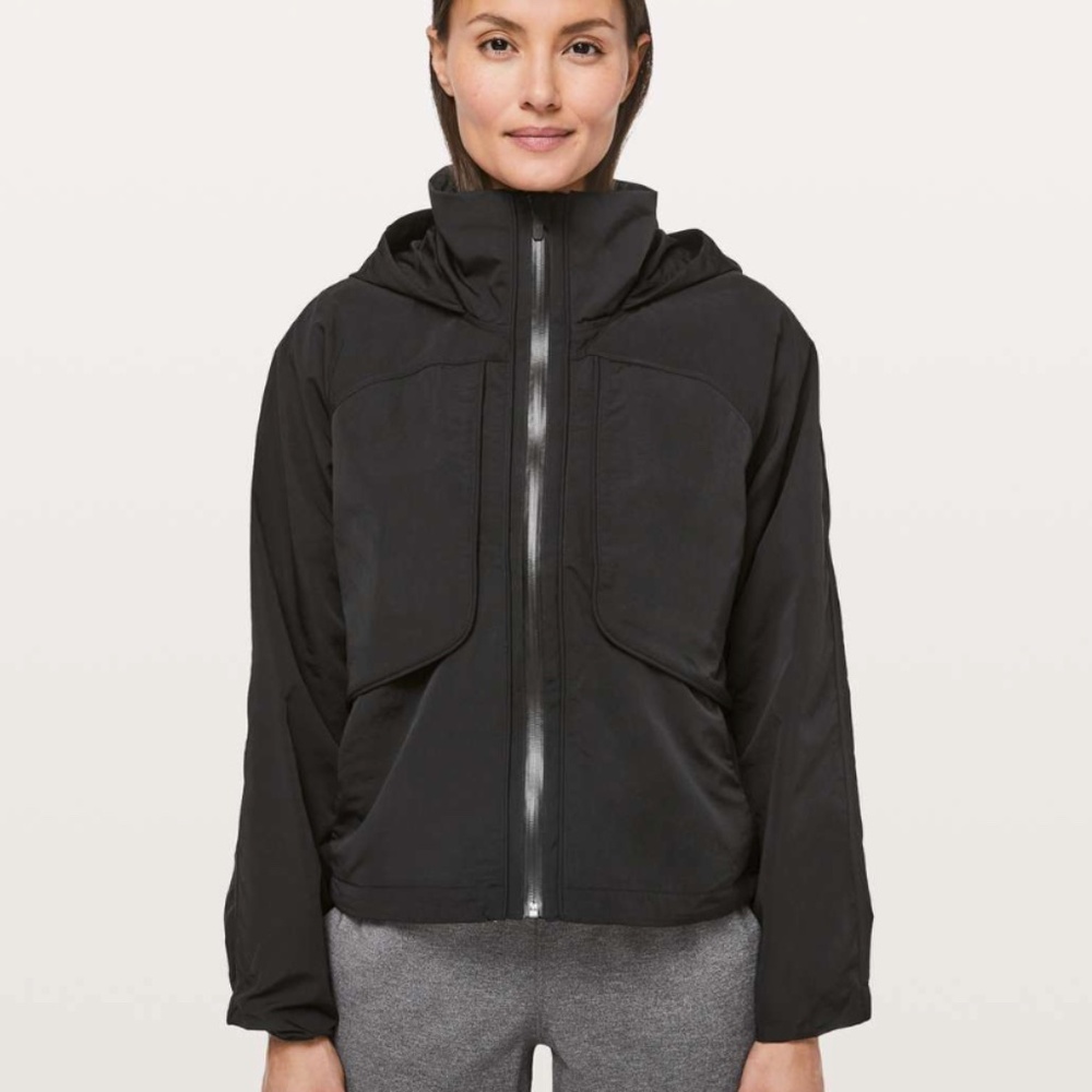 lululemon athletica Black Hooded Zip Jacket